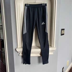 Adidas Soccer Pants Gray with White Stripes Size Small